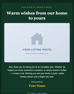 Holiday Greetings email template