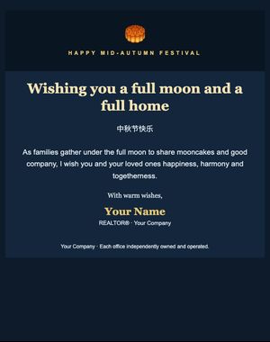 Holidays email template: Mid-Autumn Festival