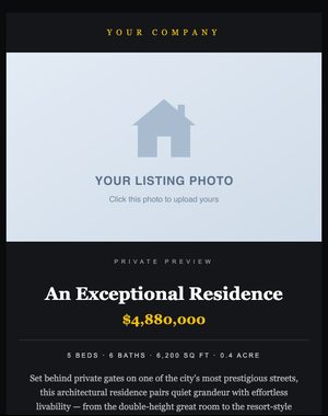 Luxury Showcase email template