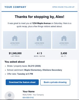 Buyer Follow-Up email template