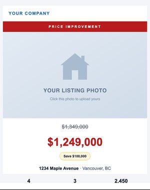 Price Reduction email template