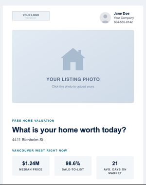 Home Valuation email template: Corporate