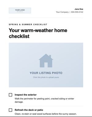 Home Care Checklist email template: Spring & Summer Maintenance