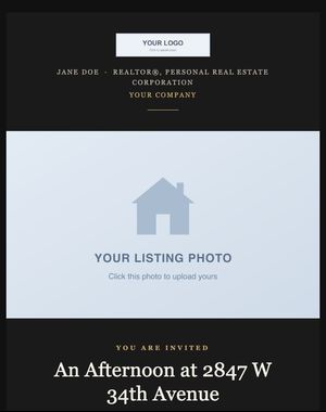 Open House email template: Luxury Showcase