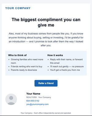 Client Appreciation email template