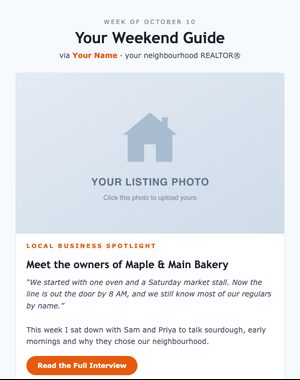 Weekend Guide newsletter template